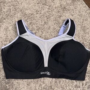 Black and White Sports Bras with Adjustable Straps